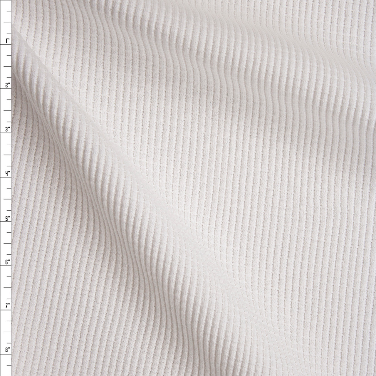 Heavy weight 100% cotton waffle weave knit rib fabric by the yard