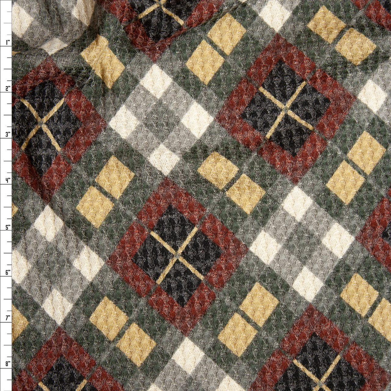 plaid sweater knit fabric