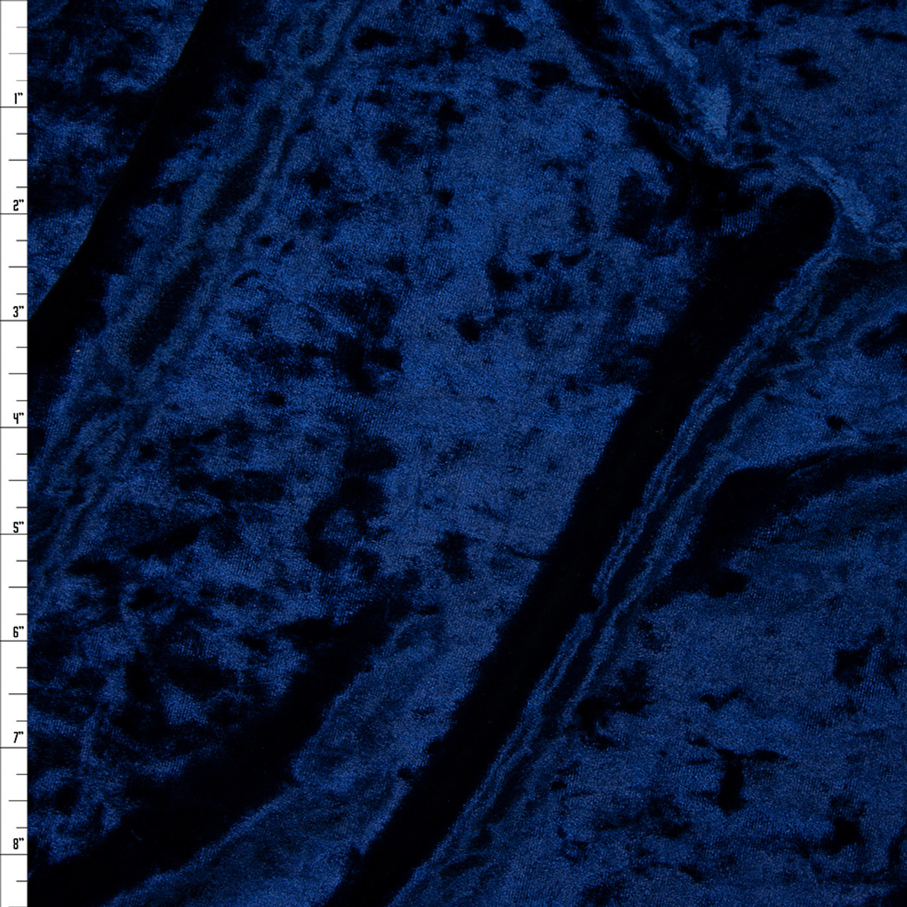 Cali Fabrics Royal Blue Luxury Crushed Stretch Velvet Fabric by