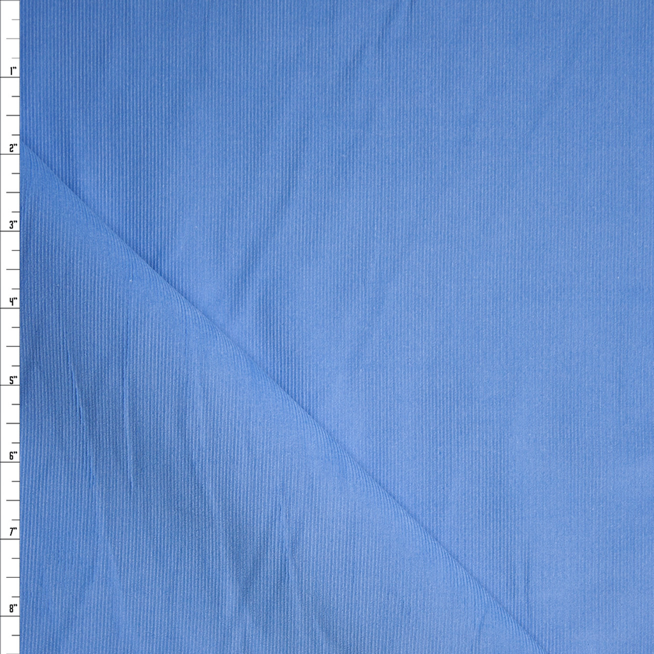 Cali Fabrics Sky Blue Baby Wale Corduroy Fabric by the Yard