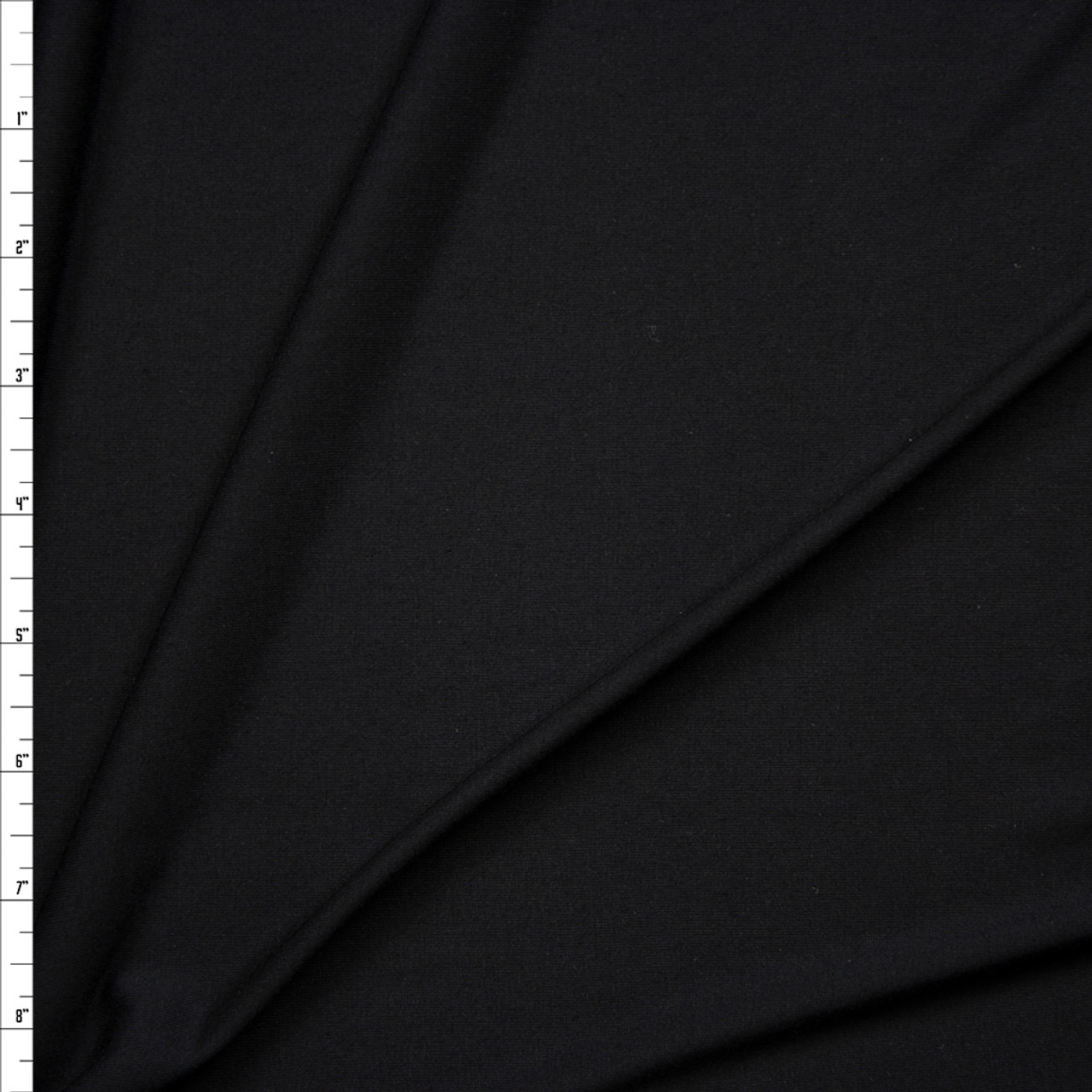 black stretch knit fabric