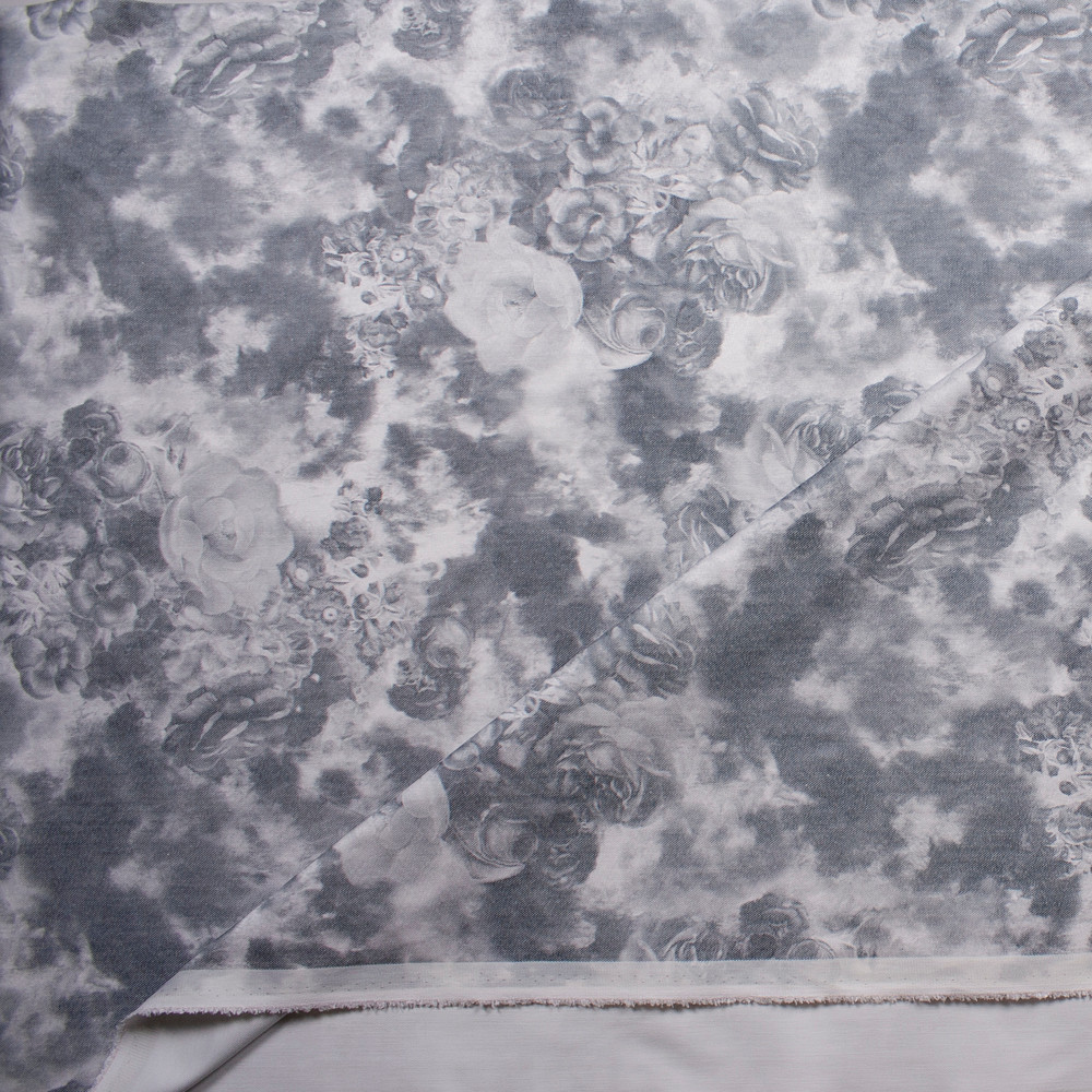 Cali Fabrics Grey and White Tie Dye 