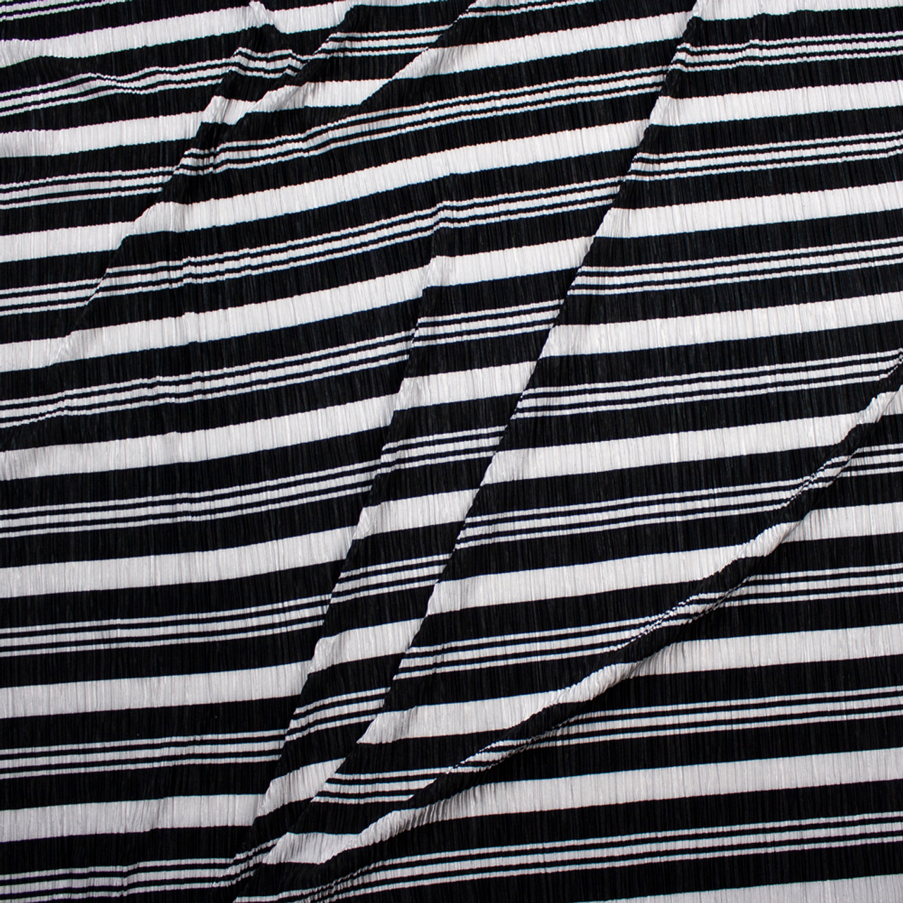 black and white striped jersey fabric