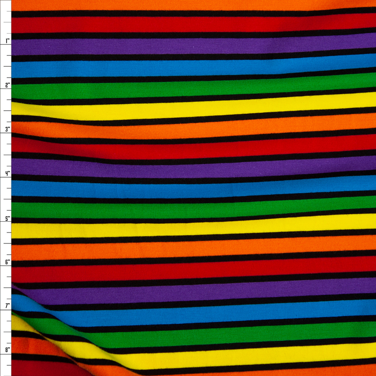 rainbow stripe jersey fabric