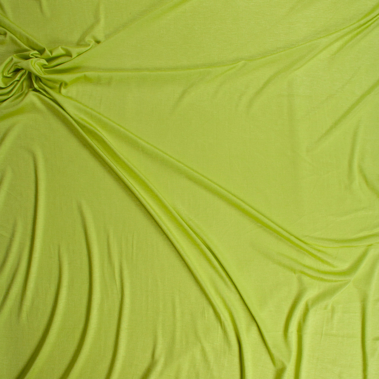 Cali Fabrics Bright Lime Green Lightweight Rayon Jersey Knit Fabric by ...
