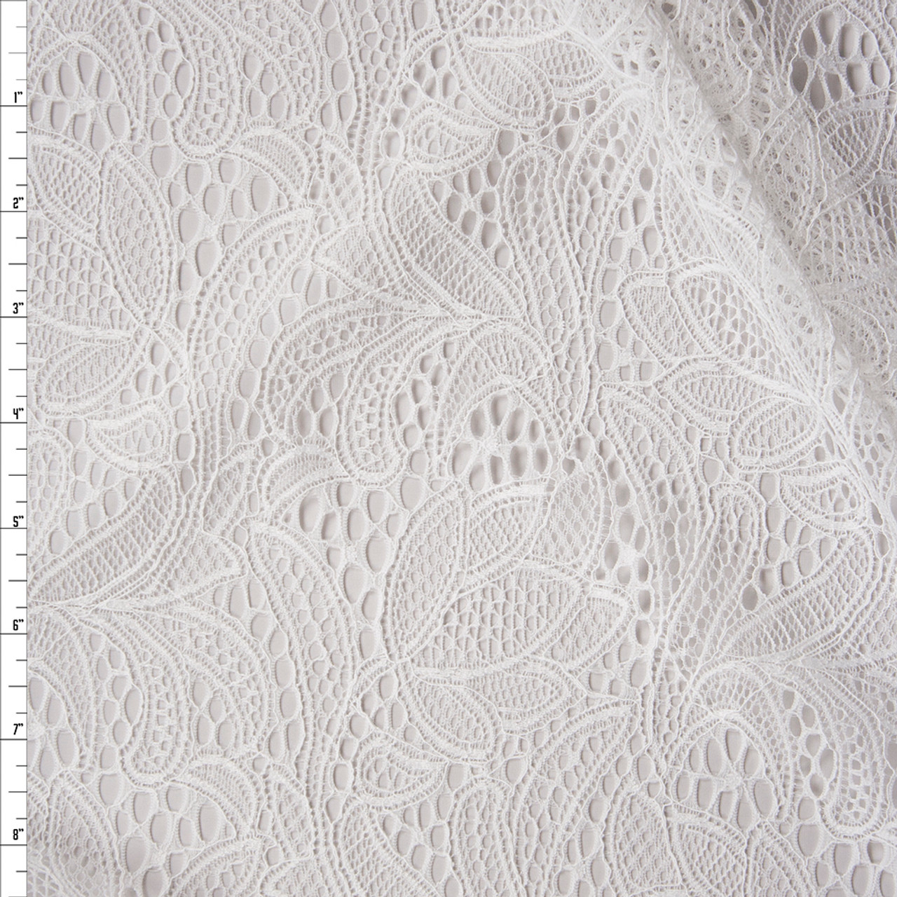 white stretch lace fabric