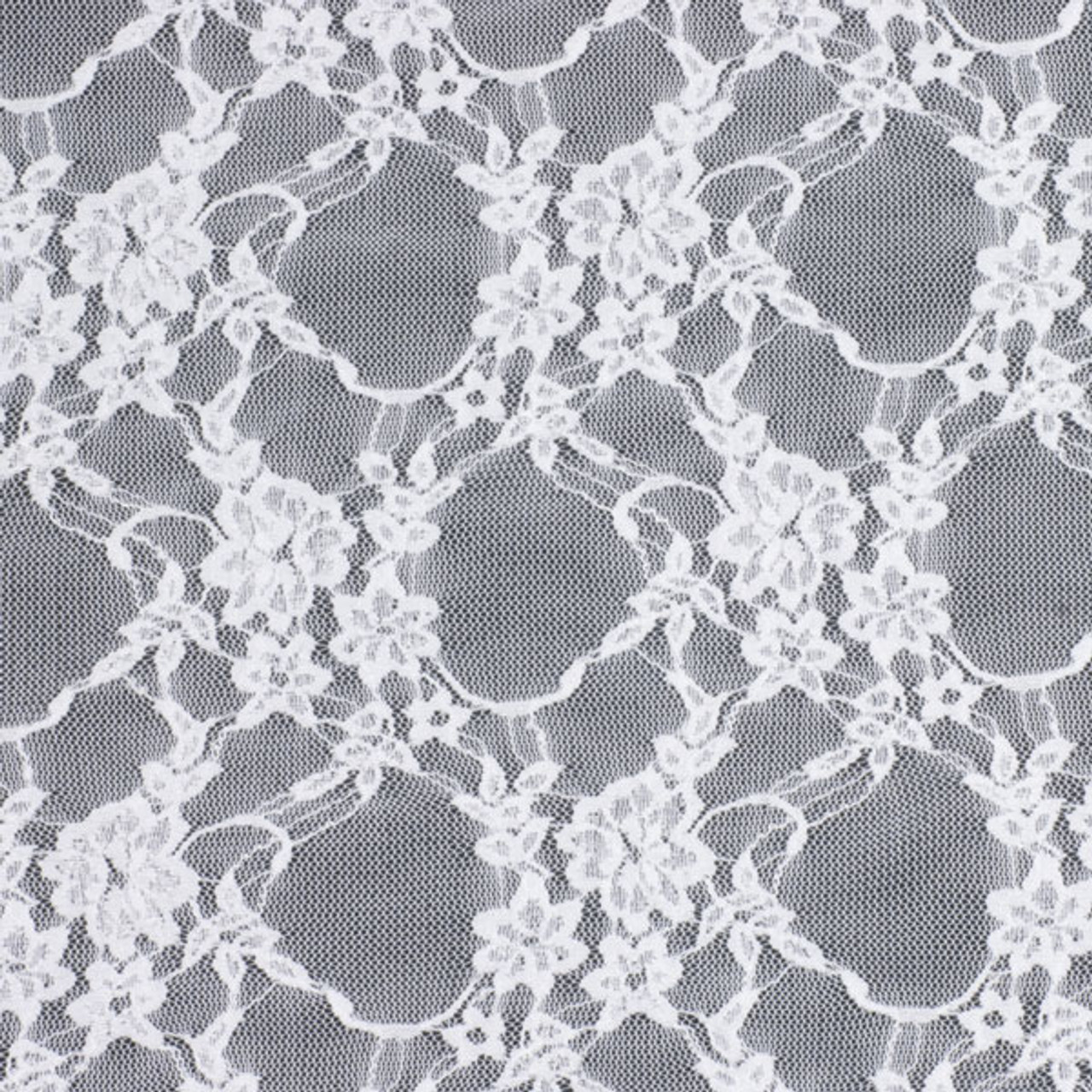 White Floral Textured Stretch Lace – metrotextilesnyc