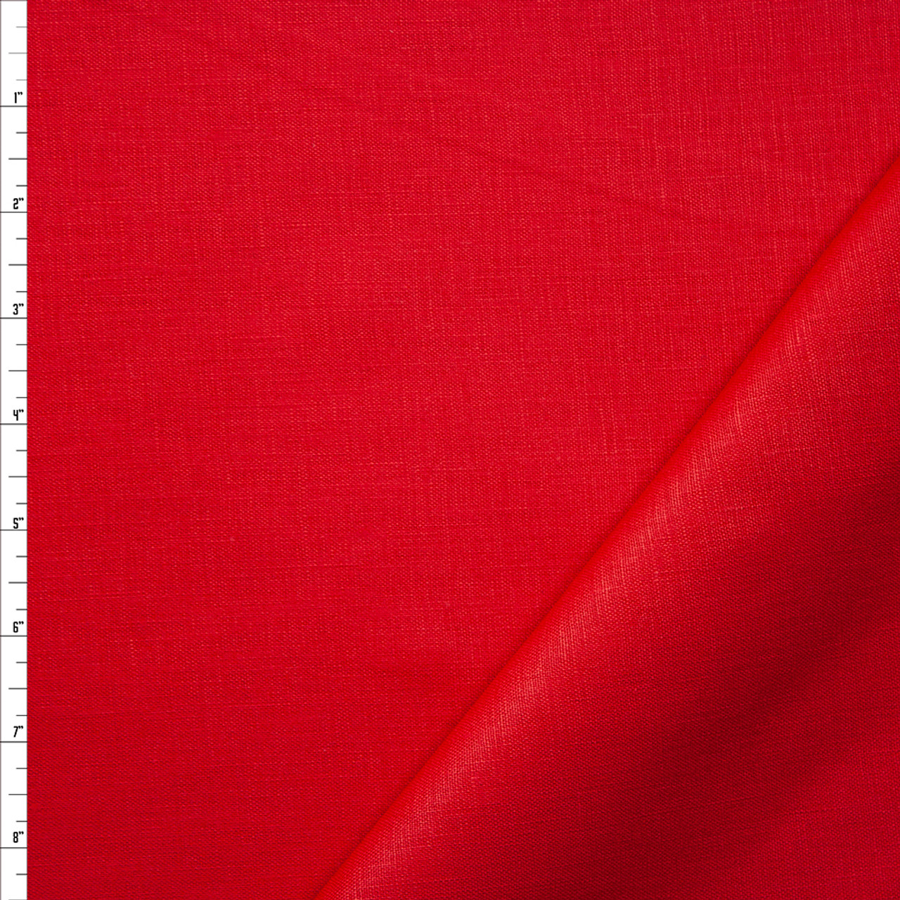 Cali Fabrics Solid Red Midweight Linen Fabric by the Yard