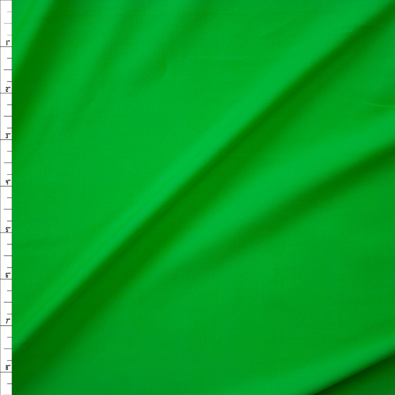 Green Neon Solid Venezia Polyester Spandex Stretch Fabric by the Yard