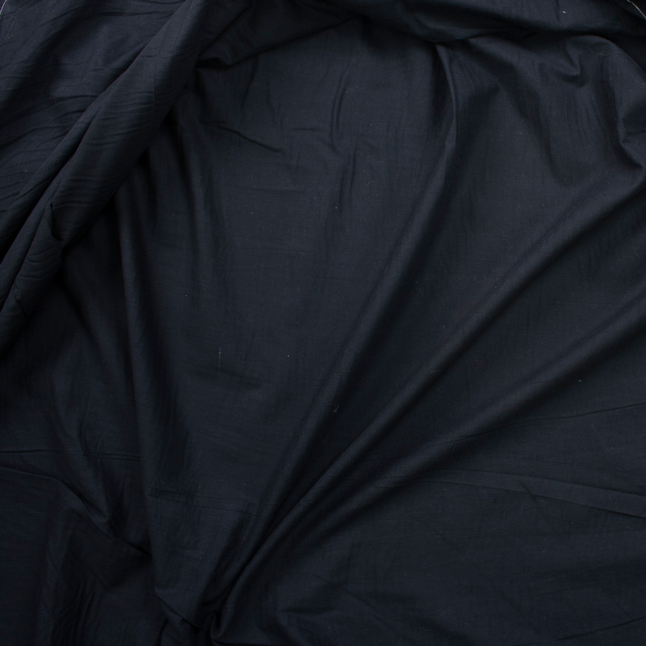 Cali Fabrics Black Soft Lightweight Cotton Poplin Fabric by the Yard