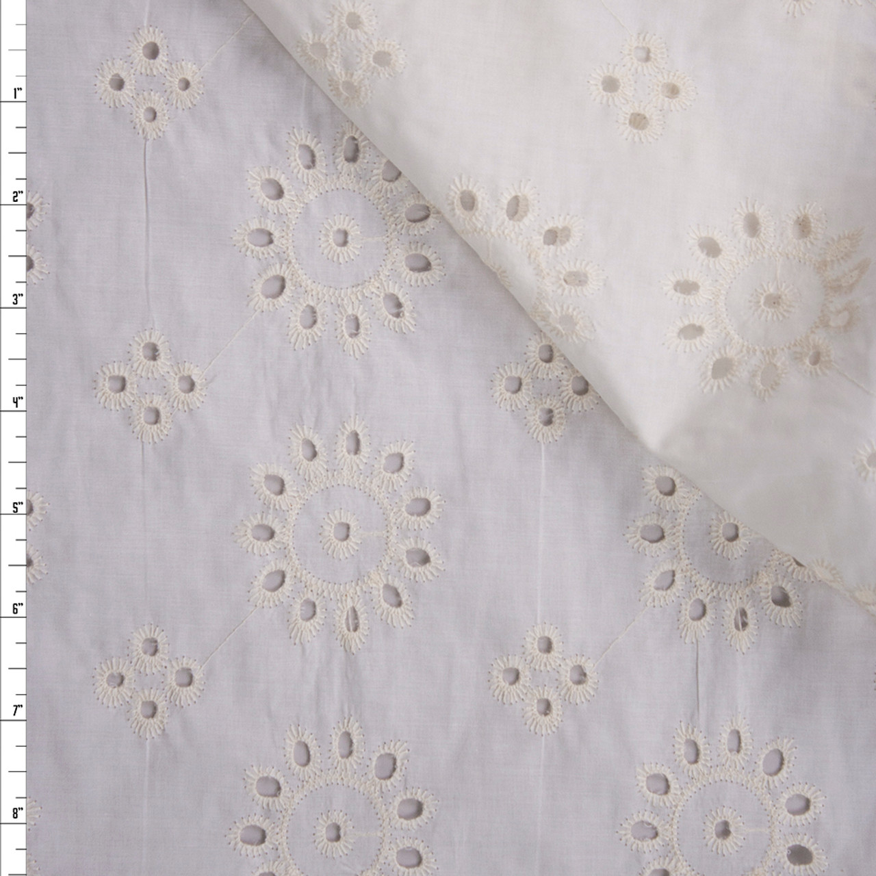 gray eyelet fabric