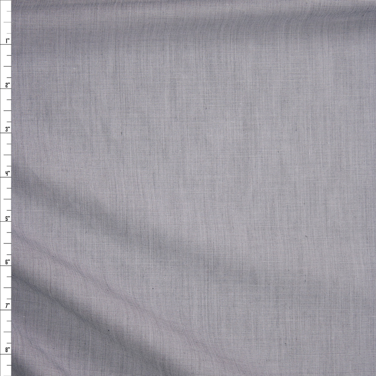 Cali Fabrics Light Grey Designer Cotton End-on-End Fabric by the Yard