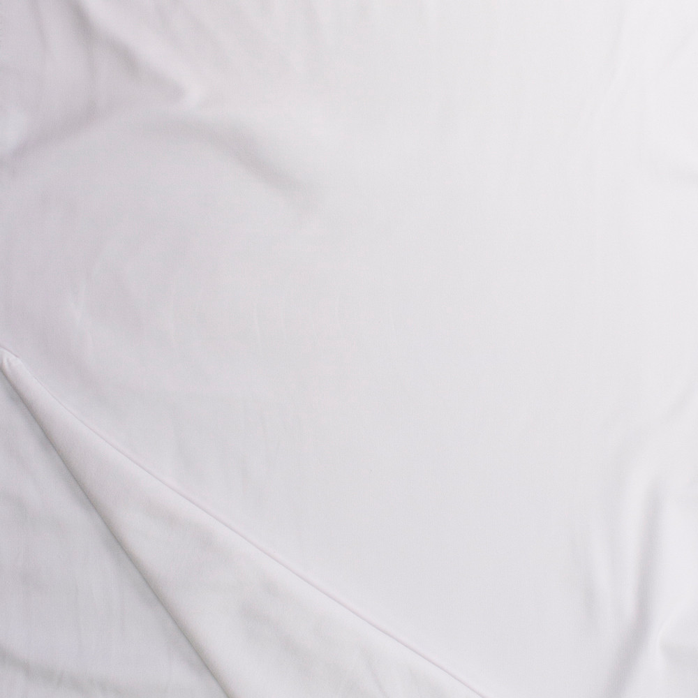 Cali Fabrics White Heavyweight Micro Rib Fabric by the Yard