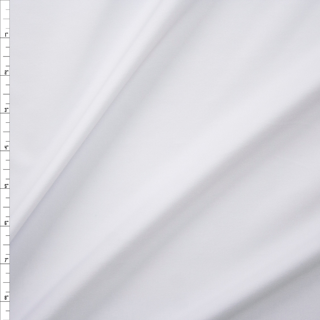 Cali Fabrics White Heavy Athletic Poly/Spandex Knit Fabric by the Yard