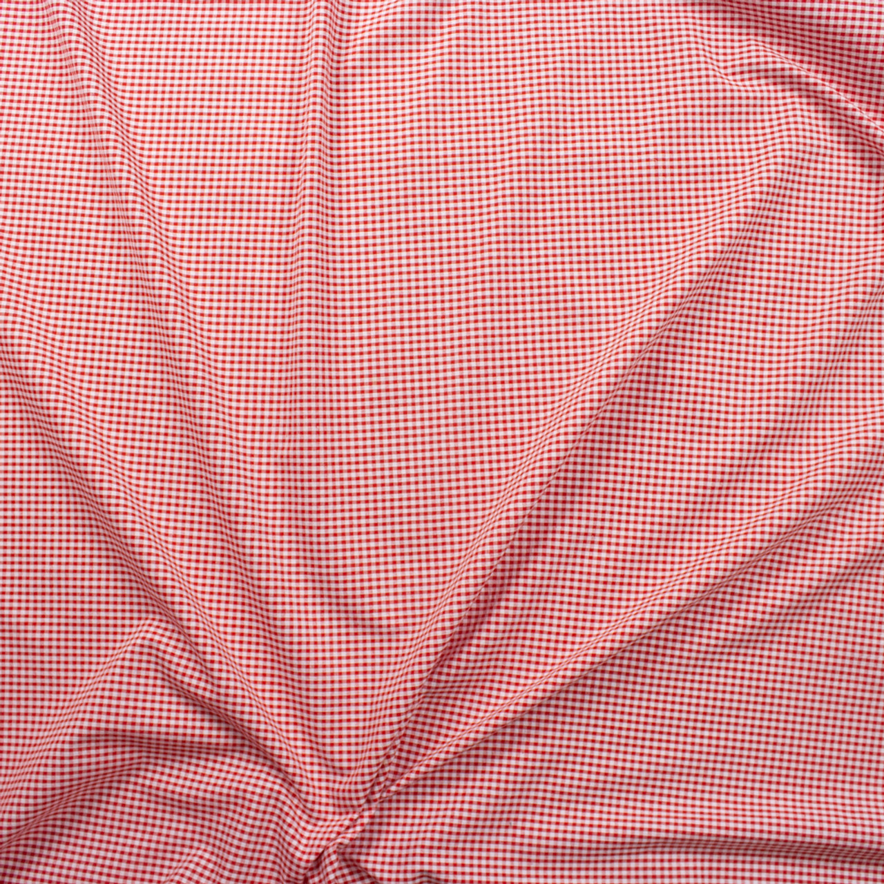 Cali Fabrics Red and White 1/8” Gingham Seersucker Fabric by the Yard