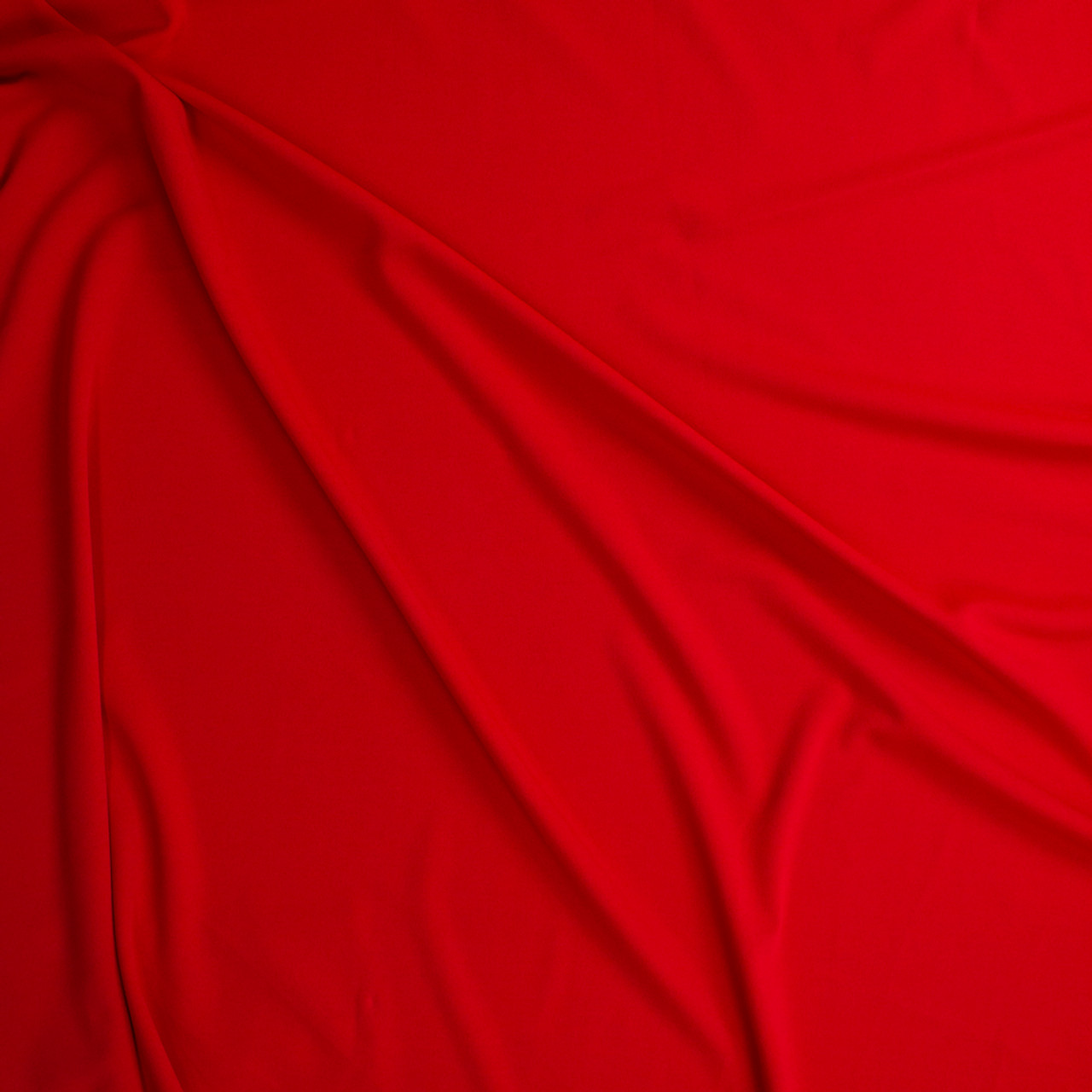 Cali Fabrics Red Stretch Crepe Knit Fabric by the Yard