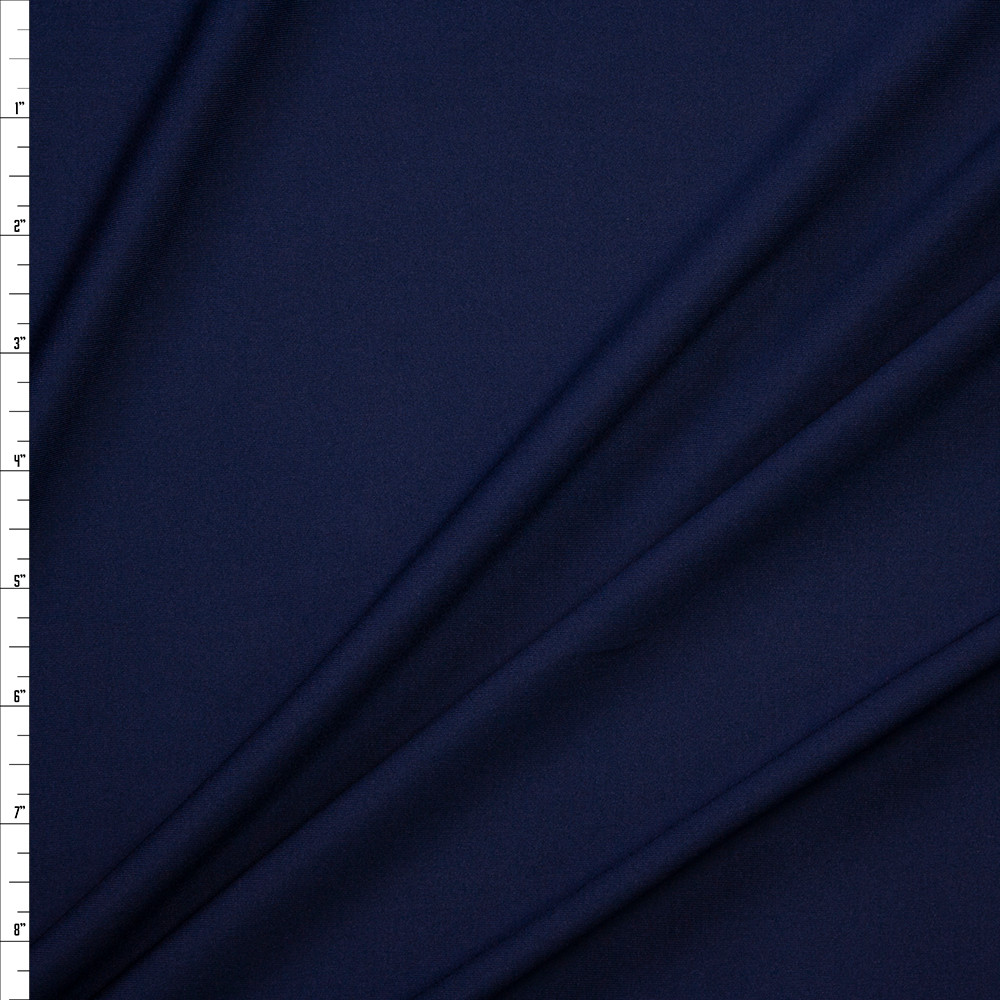 Cali Fabrics Black Midweight Stretch Moisture Wicking Designer Athletic Knit Fabric by the Yard