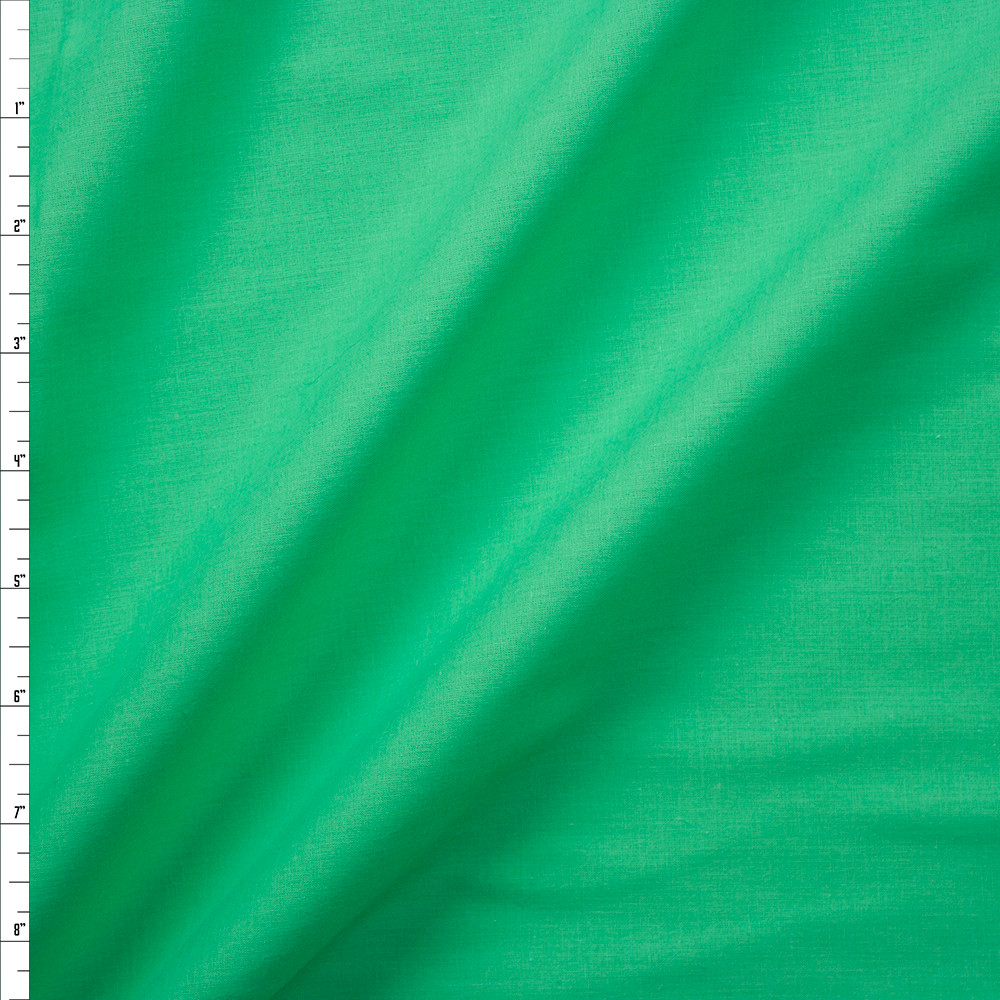 Cali Fabrics Lime Green Cotton Lawn Fabric by the Yard