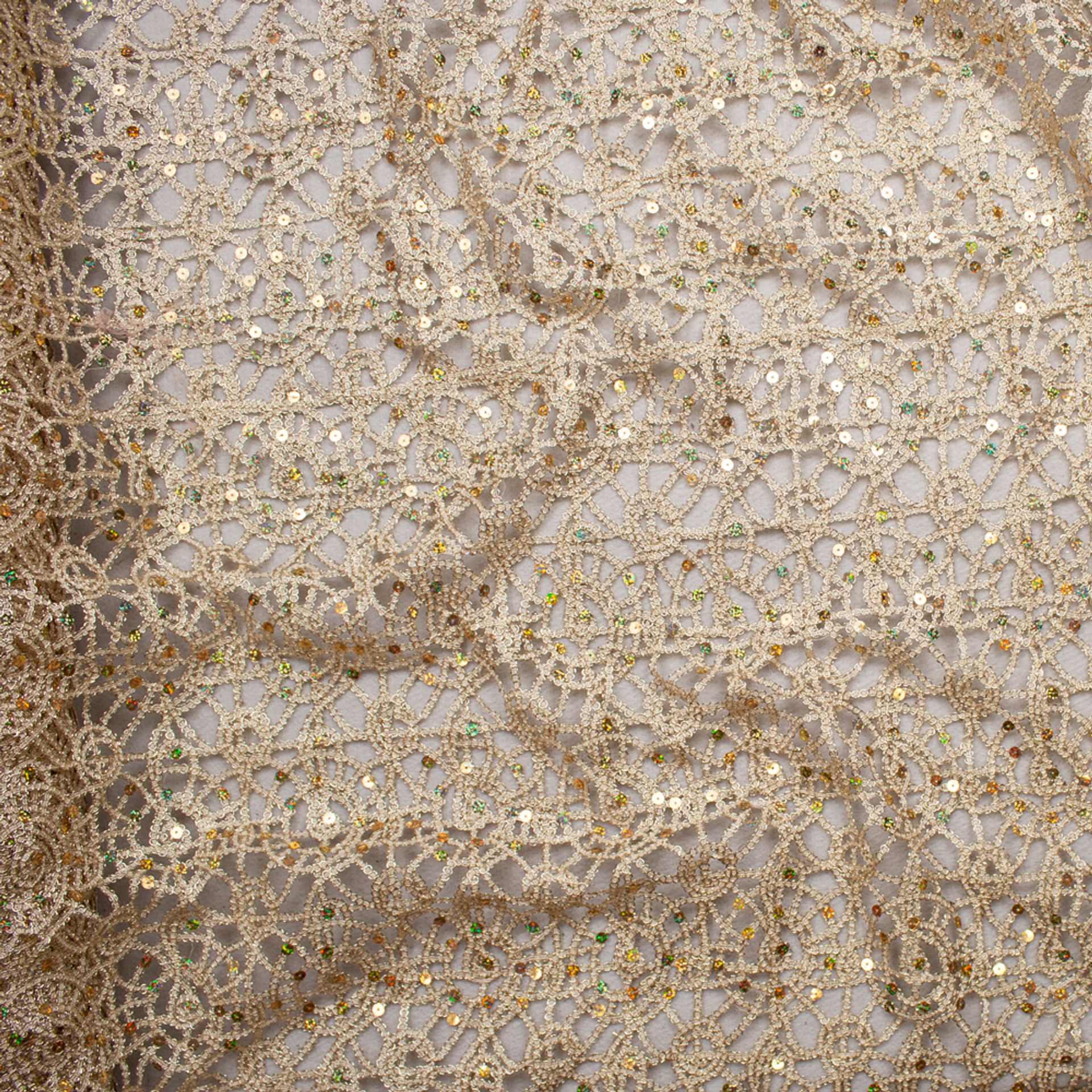 Cali Fabrics | Gold Dangle Sequin Fabric