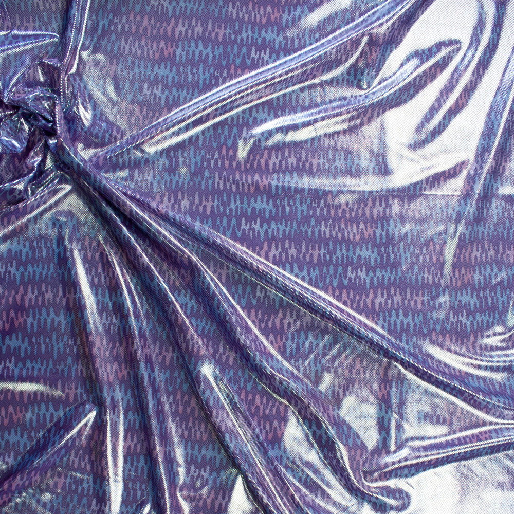 Cali Fabrics Holographic Gold Sequins on Yellow and Neon Pink Tie Dye