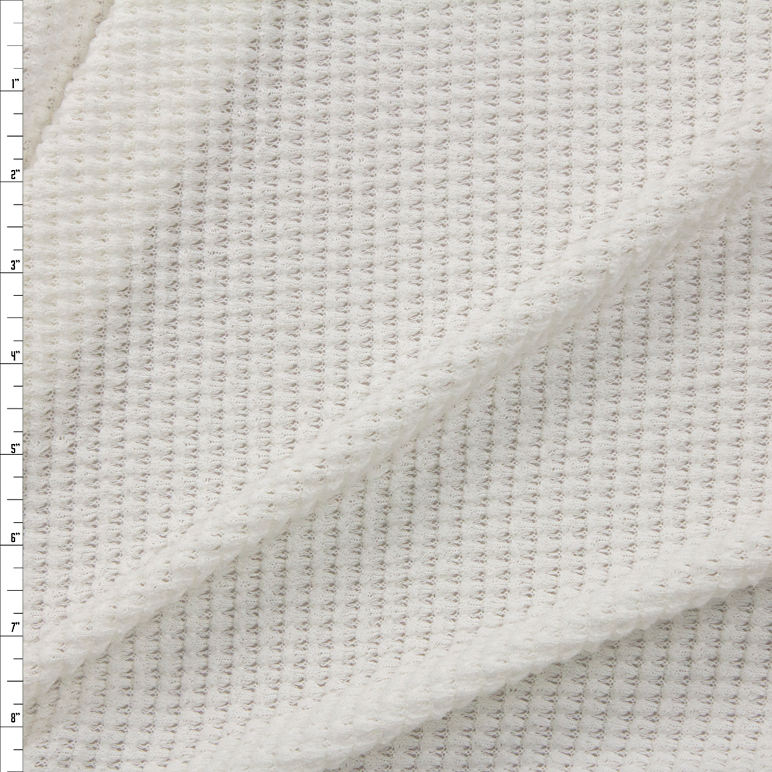 Cali Fabrics White Heavyweight Cotton Waffle Knit Fabric By The Yard cali-fabrics-white-heavyweight-cotton-waffle-knit-fabric-by-the-yard