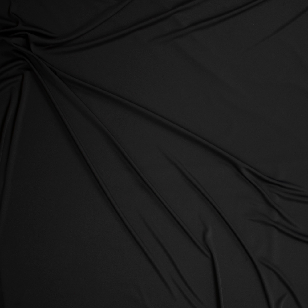 Cali Fabrics Black Double Scuba Knit Fabric by the Yard