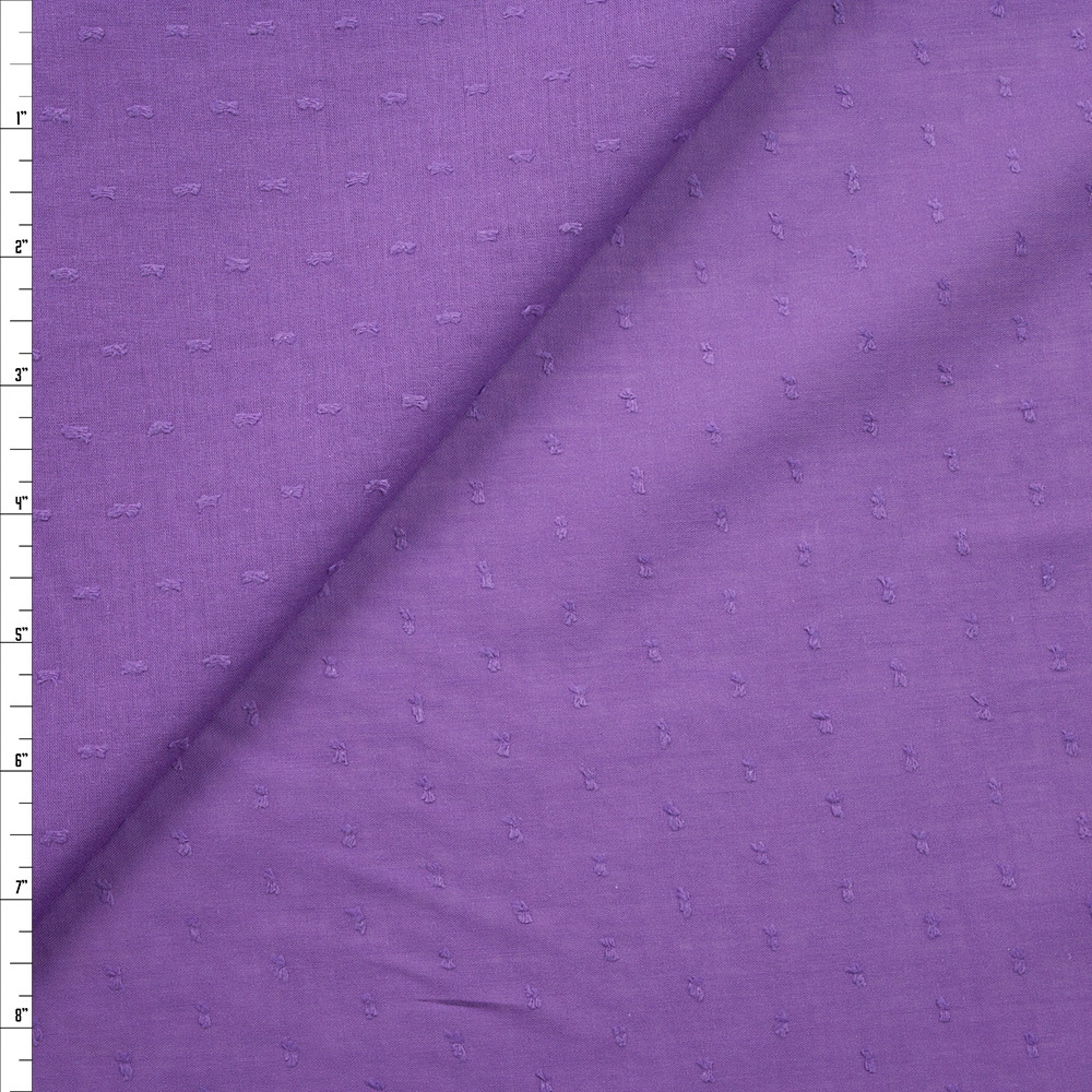 Cali Fabrics Sky Blue Swiss Dot Cotton Lawn Fabric by the Yard