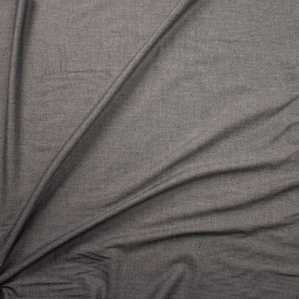 Cali Fabrics Ivory and Brown Herringbone With Floral Overlay Poly/Wool