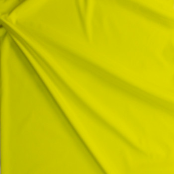 Neon Yellow Stretch Poly Lining Fabric By The Yard - Wide shot