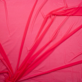 Hot Pink Designer Power Mesh Fabric By The Yard - Wide shot