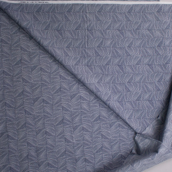 Wave Stripe on Midnight Blue Designer Cotton Shirting from ‘Tori Richards’ Fabric By The Yard - Wide shot