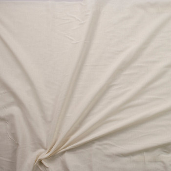 Ivory Lightweight Cotton Lawn Fabric By The Yard - Wide shot Ivory Lightweight Cotton Lawn Fabric By The Yard - Wide shot