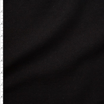 Cali Fabrics Black Designer Wool Melton Fabric by the Yard