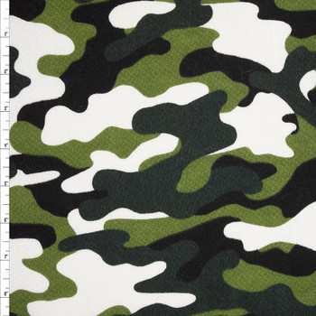 Black, Green, and Warm White Camouflage Heavy Cotton Sweatshirt Fleece Fabric By The Yard Black, Green, and Warm White Camouflage Heavy Cotton Sweatshirt Fleece Fabric By The Yard