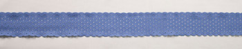 2.25" Periwinkle Perforated Designer Stretch Lace Trim from ‘Hanky Panky’ Fabric By The Yard - Wide shot