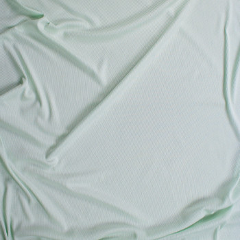 Pale Mint Lightweight Modal Rib Knit Fabric By The Yard - Wide shot