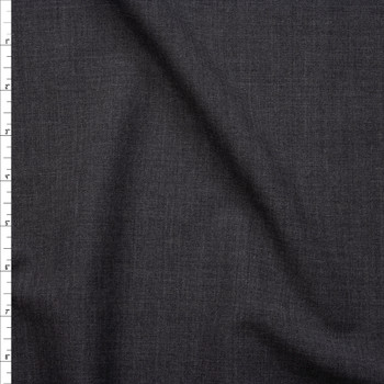 Mid-weight Wool Blend Pinstripe Pin Stripe Heather Grey/Off-White Fabric By  the Yard (3460W