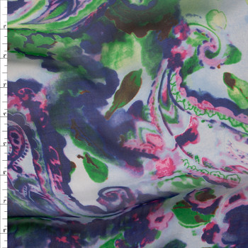 Abstract Designer Silk Chiffon #23697 Fabric By The Yard