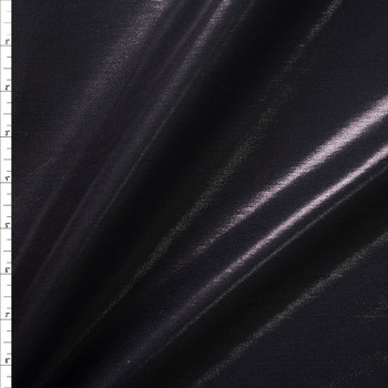Black Gloss Coated Stretch Twill Fabric By The Yard