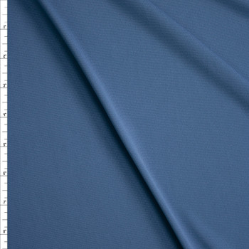 Slate Blue Moisture Wicking Athletic Knit Fabric By The Yard