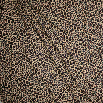 Cheetah Print Brushed Rib Knit Fabric By The Yard - Wide shot