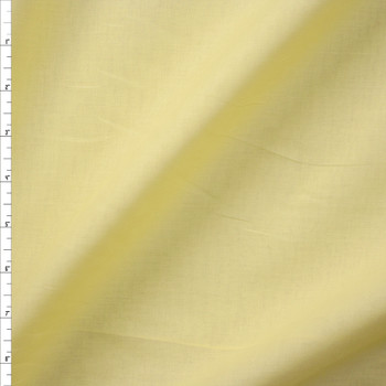 Pale Yellow Designer Cotton Lawn Fabric By The Yard