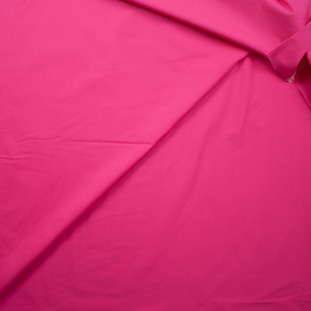 Hot Pink Midweight Designer Stretch Cotton/Poly Poplin Fabric By The Yard - Wide shot