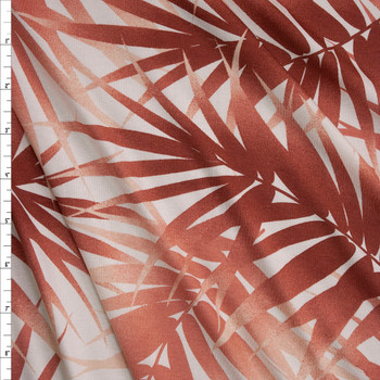 Copper Palms on Offwhite Fabric By The Yard