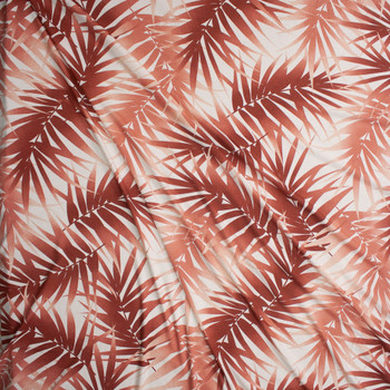 Copper Palms on Offwhite Fabric By The Yard - Wide shot