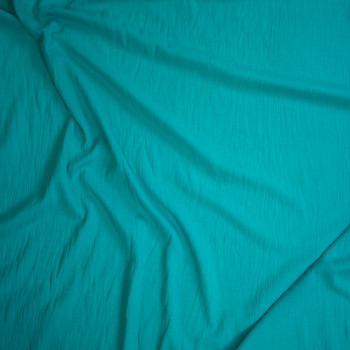 Bright Teal Cotton Gauze Fabric By The Yard - Wide shot