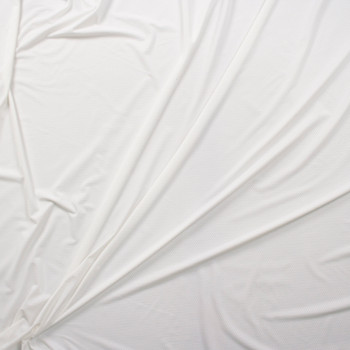 White Stretch Diamond Pattern Performance Spandex Fabric By The Yard - Wide shot