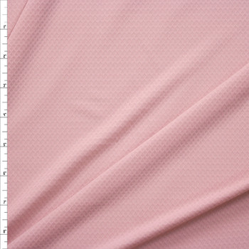 Dusty Pink Stretch Diamond Pattern Performance Spandex Fabric By The Yard