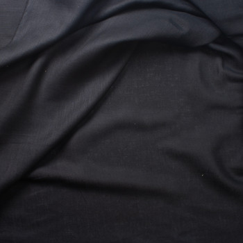 Black Designer Linen Fabric By The Yard - Wide shot