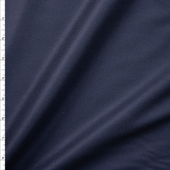 Navy Blue Midweight Brushed Wool Suiting #24553 Fabric By The Yard